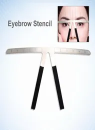 Professioneller Edelstahl Microblading Eyebrow Lineal für dauerhafte Make -up Stickerei PMU -Zubehör liefert 3d Augenbrauen stenci8506097