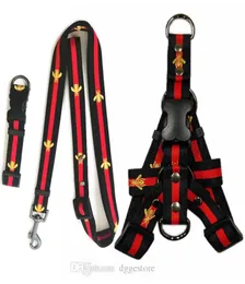Nylon Dog Planars Leases Set Designer Dog Dog Leashes Embroidery Bee Pet Twiber and Pets Chain for Small Mediance كبيرة الكلاب CA5182638
