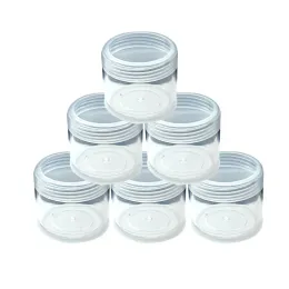 Shadow 100pcs Make Up Jar campione cosmetico Contenitore vuoto Plastica rotonda coperchio tondo per ombretti per ombretto da viaggio per ombretti 3g 5g 10g 15g 20g 20g