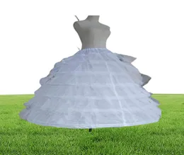 6 Hoops Stahl mit geschwollenem Tulle Petticoat Crinoline Unterrocksrutschen für Hochzeitskleid Quinceanera Ballkleid Jupon Tarlatan1603210