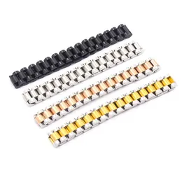 Luxuriöse Linkkette Frauen Herren Kronenrad Watch Band Handgelenk Armband Pulsera Gold Silber