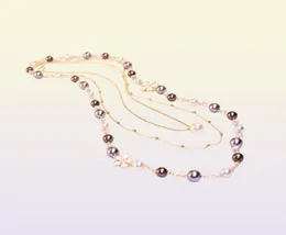 Corean Designer coreano Corean Multilayer Necker Necklace Pearl Chain F288B2274627