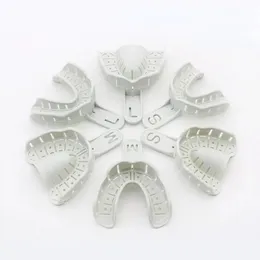 Impressione dentale vassoio di plastica senza vassoio per cure dentali denti denti materiali dentali fornitura per strumenti orali