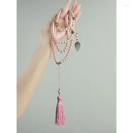 Collane a ciondolo imitazione per perle con perline Collana lunga Collana Antique Accessori per catene di maglioni di fascia alta