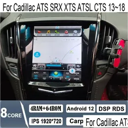 GPS -biltillbehör 10.4 Android Navigation Tesla Style för Cadillac ATS ATSL XTS SRX Drop Leverans Automobiles Motorcyklar Auto Ele DH3F1