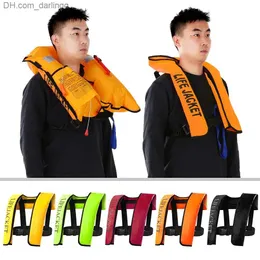 Life Vest Boje Automatisch aufblasbare Schwimmweste für Erwachsene Erwachsene Leben Weste Sicherheit schwimmender Set Wasser Sport Kanu Fischerei Surfen Surfen Canvas JacketQ240412