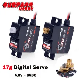 Superar hobby 17g Digital RC Car Mini servo engrenagem de metal de plástico 4.8V ~ 6V Motor DC para Robô de Robô de Avião Modelo de Toy Wltoys Parte