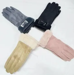 2024 Luvas de grife de grife homens Mulheres luvas de inverno Five Fingers Luve Free Cashmere Gants Movimento luvas de alta qualidade Luvas à prova d'água quente