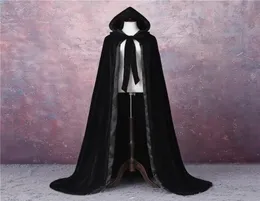 Black Velvet Wedding Outdoor Cloak Capes Coat Princess Wedding Shawl for Bridal Accessories wedding cloak7435134