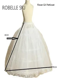 Flower Girl Petticoat Crinoline Underkirt Slitta per bambina 80 cm Lunga 3-Hoop di alta qualità Spedizione veloce5509636