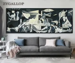 Picasso Famous Art Paintings Print Guernica On Canvas Picasso Arte Reproduction Wall Pictures para sala de estar decoração de casa 19973345