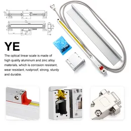 YH800-3 YH800-2 DRO BIG LCD Digital Lottout Display Zestaw 7-calowy ekran z liniowym czujnikiem enkodera skali 5U 5V TTL Oryginalne YH800