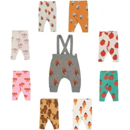 Trousers Baby Pants 2023 Autumn Winter StRafina TC Tiny Girls Boys Cotton Pants Baby Leggings Overall Children Knitted Suspender Trousers