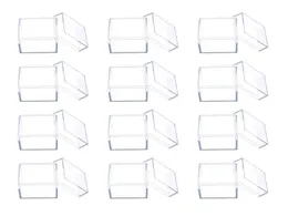 Wrap regalo 12pcs Clear Acrylic Square Cube Candy Box Treat Boxes Contenitori per feste di nozze Baby Shower Bombaling Packaging CaseGift5242394