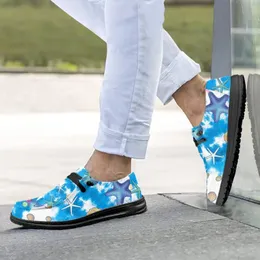 أحذية غير رسمية InstantArts Shell Starfish Cartoish Print Girls Design Massion Lightweight Slip-on Resploys Men-Preghable Shoe