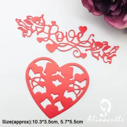 Metal Cutting Die Cut Love Cupid Valentine's Scrapbook Paper Craft Album ręcznie robiony karta szablon stencil Cutter Punch Art Dies Alinacutle