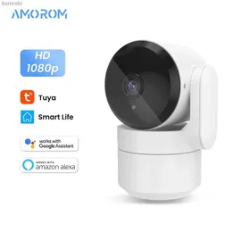 IP Cameras 1080P Tuya Indoor WiFi IP Camera Wireless Night Vision AI Detection Bidirectional Audio Monitoring IP Camera Supports Alexa C240412