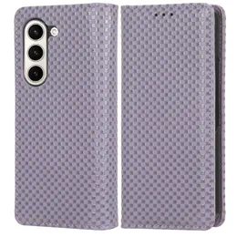 Для Samsung Z Fold 5 Cover Leather Flip Stand Wallet Deluxe Phone Case для Galaxy Z Fold5 5G Pearlescent Check Case Cash