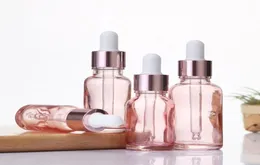 5ml 10ml 30ml 50ml Pink Glass Dropper Bottle Container Jar Pot Vials For Essential Oils Eyes Sample Drops Dropping Refillable Bott2929421