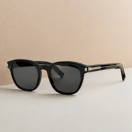 A125 Najwyższej jakości okrągłe okrągłe okulary przeciwsłoneczne Mężczyźni 2023 Marka projektantka Fashion Classic Punk Uv400 Kieliszki Kredy Para hombre de lujo