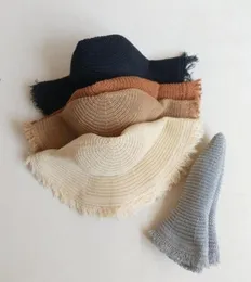 Sun a colori solidi a mano con cappello a setole per setole per setole traspirante cappello da donna estivo per la protezione solare della spiaggia pieghevole 28650049172048