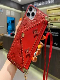 Дизайнеры телефона Case Case Xurys Trend iPhone 14 Pro Max Case Old Flower Leather Slant через iPhone для 1312Promax Good1894825