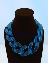 Javrick brakiem akrylowego kołnierza grube wystawę choker w Łańcuch Naszyjnik wisiorka 5 Color4924599