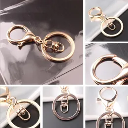 Chaveiros 10x Chain de anel de chaveiro de ouro rosa