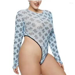 Women's Swimwear Plus Size Modest Transparent Bikini Long Sleeve One Piece Swimsuit Thong Bathing Suit Bottoms Big Breasted