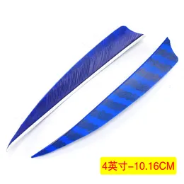 24pcs 4 Inches Turkey Feather Striped Arrow Feathers DIY Natural Fletching Traditional Archery Bow Hunting Shooting Accessories