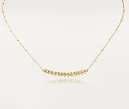High Edition Classic Design Cubic Zirconia Rivet Clash Love Necklace Pendant Women Girls 316l Titanium Steel Wedding Jewelry Colla2000749