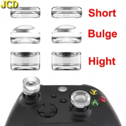 JCD 2PCS Przezroczysty Clear Crystal Joystick Cap dla Xbox One Series X/S silikonowy kciuk kciukowy Caps do PS5 PS4