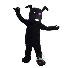 Halloween Black Dog Maskottchen Kostüme Hochwertiges Cartoon -Charakter -Outfit -Anzug Karneval Erwachsene Größe Weihnachtsfeier Karneval Party