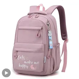 Girl School Bag Backpack Pack for Teenager Women Children Female Pink Schoolbag Primary High Bagpack Class Teens Kids 240328