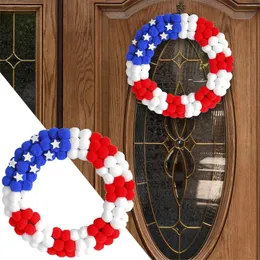Kwiaty dekoracyjne Wreńki z płatki śniegu amerykańska flaga niepodległościowe Dekoracja Dekoracyjne Wciągy Dekoracyjne umieszczone przed sercem dla drzwi duże