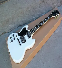 2H Pickgupschrome Hardwaresfixed Bridge 및 White Bodyflowerpot Inlaycan Be Customized3160148을 포함한 Leftheded Electric Guitar