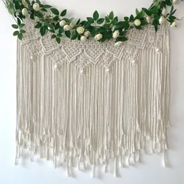 Grande parede de macramamento pendurado boho tapeçaria tecida boêmio acima da cama decoração de parede casamento decoração de pano de fundo de Natal