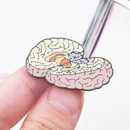 Hanreshe Brain Enamel Pin Medical Neurology Anatomy Funny Jewelry Lapel Backpack Hat Brooch Badge Gifts for Doctor Nurse