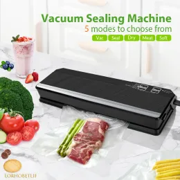Machine LORHOBETLIF Vacuum Sealer Automatic Food Household Electric Sealing Machine Home Appliances with Free 5pcs Vacuum Bags