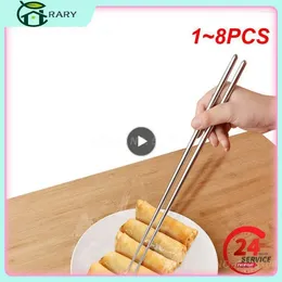 Chopsticks 1-8 st förlängning av rostfritt stål Återanvändbara japanska sushi pinnar koreanska potten nudlar stekbordskylor kinesiska kinesiska