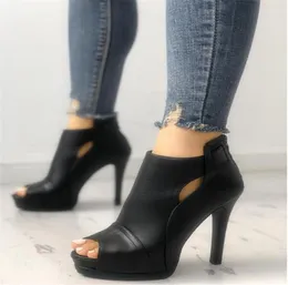 LAPOLAKA Fashion Peep Toe Cutout Thin Heels summer Boots fashion design sexy high heels women039s Shoes Woman ankle boots18896857