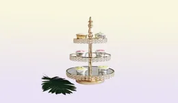 Diğer Bakeware 315pcs Kristal Kek Stand Set Metal Ayna Cupcake Dekorasyonları Tatlı Kaide Düğün Partisi Tepsi Drop Del4602025