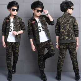 Pants Boys Clothing Set Kids Tracksuit Spring and Autumn Camouflage Longsleeve + Pants Suit Military Uniform Kids Clothes for Boys