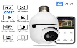 Câmera Mini WiFi Ptz 2MP com soquete Bulb E27 Visão de Night Color Night 1080p CCTV BIE