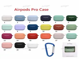 بالنسبة إلى AirPods 3 Pro Silicone Case Soft Ultra Thin Thin Protector Cover Cover Cover Comples Airpods antidrop earpods with Hook Retail 3798873