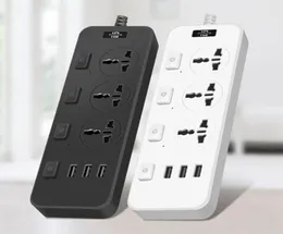 Smart Power Plugs Strip mit 3 USB 5V 2A -Anschlüssen 2500 Joule 65 Fuß Verlängerungskabelschubschutz für Schlafsaalraum6639647