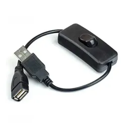 2024 ESCAM 28 cm USB -kabel med omkopplare på/av kabelförlängning Växla för USB -lampa USB -fläktförsörjningslinje Hållbar varm försäljning Adapter för USB