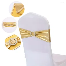 Chair Covers Wholesale 10pcs Elastic Knot El Wedding Banquet Buckle Sashes Back Decor Seat Ribbon Bow Tie