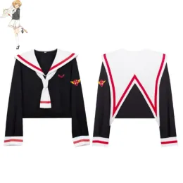 Anime Cardcaptor Sakura Card Burtor Kinomoto Sakura Li Syaoran Cosplay Costplay Wig School School Man Man Campus Sailor Suit