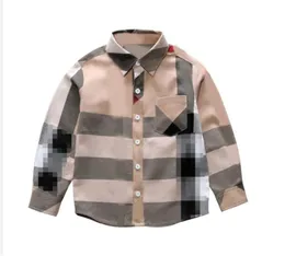 Koszule dla dzieci Nowa przybycie wiosenna jesień koszula chłopcy z długim rękawem bawełniany mody bawełniany dziecięcy odzież 2-7 lat 2227F8889631